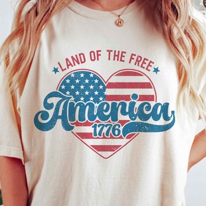 Amerika Land der freien 1776 SVG PNG, Retro 4. Juli SVG, USA Png, Shirt zum Unabhängigkeitstag, Sublimation Png, SVG-Dateien für Cricut