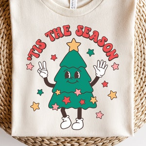 Tis the season SVG, Christmas Tree SVG, Tis the season Png, Christmas Quote, Retro Christmas Shirt, Png, Svg Files For Cricut