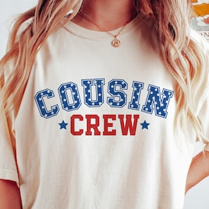 American Cousin Crew SVG, Retro 4 de julho Svg, Patriótico Svg, Quatro de julho, Camisa infantil americana, Arquivos Svg para Cricut