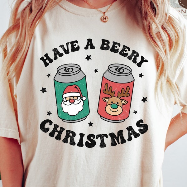 Have a Beery Christmas SVG, Christmas SVG PNG, Retro Christmas Beer Shirt, Svg Files For Cricut