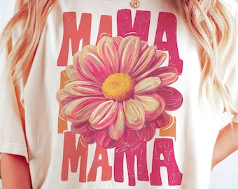 Floral Mama Brushstroke PNG, Mama Flower Png, Preppy Mama Png, Retro Mama Flower png, Mama Floral Png, Mama Png, Mothers Day Png
