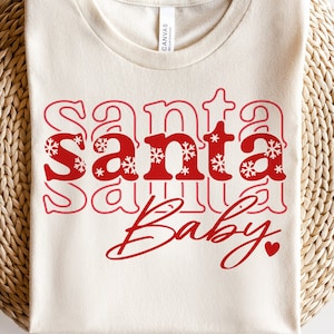 Santa Baby SVG, Christmas Vibes Svg, Funny Holiday, Retro Newborn Baby Gift, kids Christmas Shirt, Png, Svg Files for Cricut