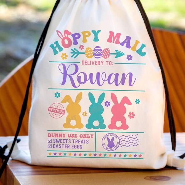 Easter Bunny Sack Bag SVG PNG, Retro Easter Svg, Special Delivery Bag Gift, Kids Easter Bag, Sublimation Png, Svg Files For Cricut