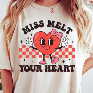 Miss Melt Your Heart SVG, Valentijnsdag Svg, harten, Love Png, Xoxo Svg, Girl Valentines Shirt, Svg-bestanden voor Cricut