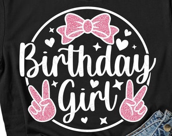 Fredsfödelsedagsflicka Svg, flickafödelsedagströja Svg, babyflicka Svg, födelsedagsflicka Svg, barnfödelsedagspresent, barnskjorta, Svg-filer för Cricut