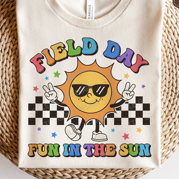 Field Day Fun In the Sun SVG, Field Day Svg, Retro School Game Day, Field Day Teacher Shirt, Svg Files for Cricut