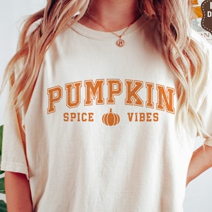 Pumpkin Spice Vibes Varsity SVG PNG, Fall Svg, Distressed Autumn Png, Retro Halloween Shirt Svg, Svg Files For Cricut