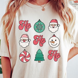 Boho Ho Ho Ho Weihnachten Santa SVG, Retro Weihnachten SVG, Santa Png, Urlaub Png, Kinder Weihnachten Shirt, SVG-Dateien für Cricut