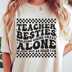 Leraar Besties SVG, Retro Back To School Png, School Teacher Shirt, Sublimatie Png, Svg-bestanden voor Cricut