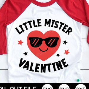 Kleine Mister Valentine SVG, Kids Valentine SVG, Boy Heart Svg, Funny Valentines Day Shirts, Boys Valentine Gift, Svg Files voor Cricut