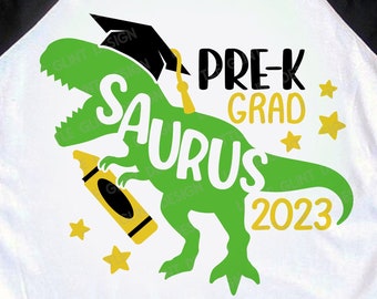 Pre-k Grad 2023 Svg, Pre-k Dinosaur Boy Shirt, 2023 Svg, Dinosaur Grad Svg, Dino Grad, Graduation T-Rex, Svg Files For Cricut, Silhouette