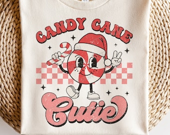 Polkagriss-sötnos-SVG, Retro jul-Svg, Polkagris-Svg, Barnens jul-T-shirts, Png, Svg-filer för Cricut