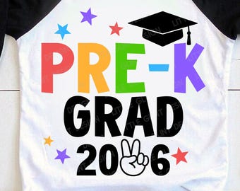 Pre-k Grade 2026 SVG, Graduation Svg, 2026 Svg, Pre-k Graduate T-shirt, Pre-k PNG, Kids Shirt Design, Svg Files for Cricut