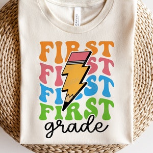 First Grade SVG PNG, Back To School Svg, 1st Grade Teacher Svg, First Day of School Shirt, Svg Files For Cricut