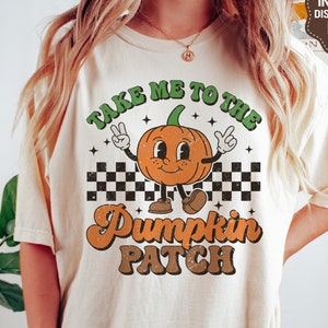 Take Me to the Pumpkin Patch SVG, Halloween Svg, Distressed Fall Png, Retro Pumpkin Kids Shirt Svg, Svg Files For Cricut