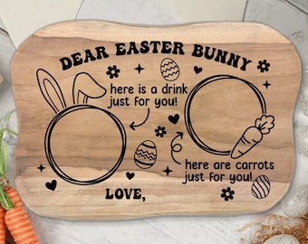 Dear Easter Bunny Tray Svg, Easter Svg, Carrot Plate Svg, Easter Bunny Tray Svg, Easter Plate, Svg Files For Cricut