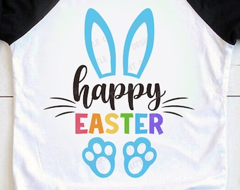 Kids Happy Easter Svg, Easter SVG, Cute Bunny Ears, Easter Egg, Happy Easter Png, Kids Easter Shirt, Svg Files For Cricut, Silhouette