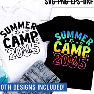 Campamento de verano 2025 SVG, Camping SVG, Cita de verano SVG, Camiseta de vacaciones de verano, Vida de campamento PNG, Archivos SVG para Cricut