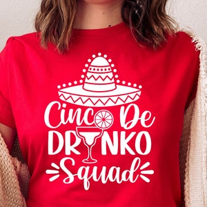 Cinco de Drinko Squad SVG, Cinco de Mayo Svg, Margarita Svg, Mexicaanse Vrouw Svg, Mexico Svg, Cinco de Mayo Shirt, Png, Svg Bestanden Voor Cricut