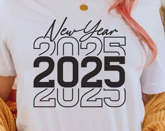 New Year SVG, 2025 Svg, New Year's Png, New Years Eve, Retro New Year, Happy New Year Shirt, 2025 Cut file, Png, Svg Files for Cricut