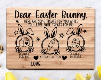 Easter Bunny Tray Svg, Easter Svg, Carrot Plate Svg, Dear Easter Cookie Tray Svg, Bunny Plate Dxf, Svg Files For Cricut, Silhouette