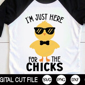 Sono solo qui per i pulcini Svg, Boys Easter SVG, Bunny Svg, Easter Egg Svg, Kids Easter Shirt, Png, Svg Files For Cricut, Silhouette