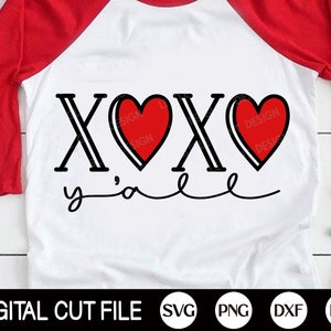 Xoxo SVG, Valentine's Day SVG, Love quote, Valentine Gift, Valentine Png, Xoxo Png, Retro Valentines Quote Shirt, Dxf, Svg Files for Cricut
