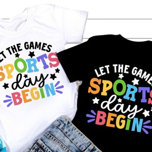 Día de deportes Deje que comiencen los juegos Svg, Día de campo Svg, Último día de escuela, Día de juego escolar, Día de diversión, Camisa de maestro Svg Archivos para Cricut