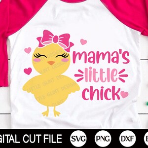 Mama es Little Chick SVG, Ostern Küken SVG, Kinder Ostern SVG, Happy Easter Egg Png, Mädchen Ostershirt, Svg Dateien für Cricut, Silhouette