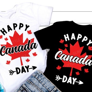 Happy Canada Day Svg, Canada Png, Canada Vlag Shirt, Patriottische, Maple Leaf Cut bestand, Canada Gestapeld woord, Svg Bestanden voor Cricut, Silhouet