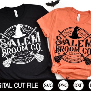 Salem Broom Co SVG, Halloween Svg, Witch Svg, Salem Broom Company Png, Vintage Halloween Shirt, Svg Files For Cricut