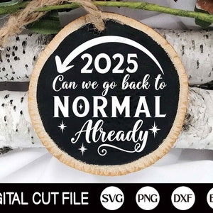 Christmas Ornament 2024 SVG, Funny Christmas 2024 Svg, 2025 Can We Go Back To Normal Already, Ornament Cut files, Svg Files for Cricut