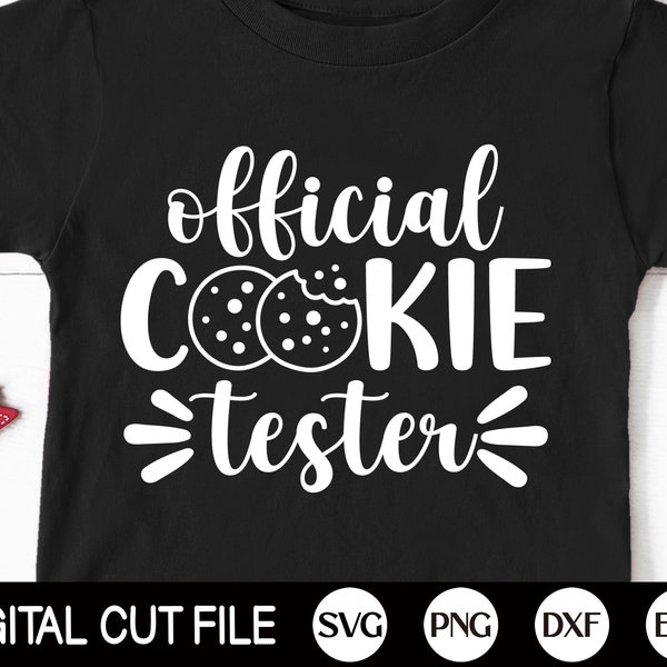 Funny Christmas SVG, Christmas Svg, Official Cookie Tester Svg, Cookies Svg, Christmas Gift, Kids Christmas Shirt, Svg Files for Cricut