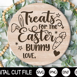 Treats for the Easter Bunny Tray Svg Easter Svg Carrot Plate - Etsy