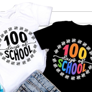 100 Tage Schule SVG, Happy 100 Tage SVG, Lehrer Schule SVG, 100 Tage Lehrer Shirt SVG, Schablonen für Cricut