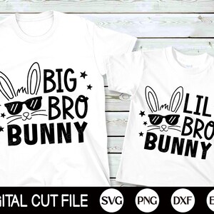 Big Brother Bunny SVG, Osterhase Svg, Big Bro Svg, Lil Bro, Neugeborene Baby Junge, Kinder Oster Shirt, Png, Svg Dateien für Cricut, Silhouette
