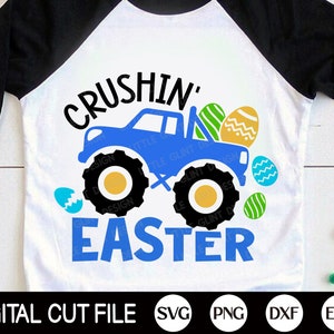 Crushing Easter Svg, Monster Truck Svg, Monster Truck Svg, Ostern Osterei Svg, Kinder Oster Geschenk, Jungen Ostershirt, Svg Dateien für Cricut, Silhouette