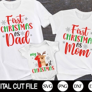 My First Christmas SVG, Christmas SVG, First Christmas as a mom, Baby First Christmas Shirt, Family Christmas Shirt, Svg Files for Cricut