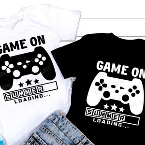 Spiel auf Sommer SVG, Sommer Videospiel SVG, Sommer Zitat Svg, Letzter Schultag, Jungen Sommer Urlaub Shirt, Png, Svg Dateien für Cricut