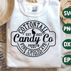 Ostern SVG, Cottontail Candy Co SVG, Osterhase Svg, Hasen Ohren Svg, Cottontail Candy Company Shirt, Png, Svg Dateien für Cricut, Silhouette