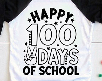 Happy 100 days of School SVG, 100 days of School Svg, 100th day of School Teacher Shirt, Png, Svg Files for Cricut