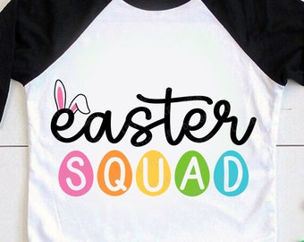 Easter squad Svg, Easter SVG, Easter Bunny Svg, Bunny Ears Svg, Easter Crew, Family Easter Shirt, Png, Svg Files For Cricut, Silhouette
