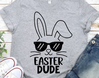 Easter Dude Svg, Easter SVG, Easter Bunny Svg, Bunny Ears Svg, Kids Easter gift, Boys Easter Shirt, Png, Svg Files For Cricut, Silhouette