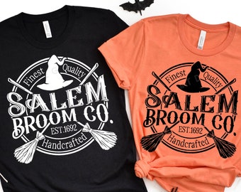 Salem Broom Co SVG, Halloween Svg, Svg de sorcière, Salem Broom Company Png, chemise d'Halloween vintage, fichiers Svg pour Cricut