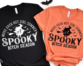 Move Over Hot Girl Summer It's Spooky Bitch Season SVG, Halloween Svg, Vintage Halloween Shirt, Svg Files For Cricut