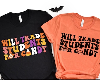Échangera des étudiants contre des bonbons SVG, un enseignant Halloween svg, une sorcière svg, une citation d’Halloween png, une chemise d’enseignant d’Halloween, png, des fichiers svg pour cricut