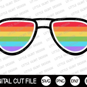 Gay Pride Svg, Rainbow Sunglasses Svg, Pride Png, LGBTQ Svg, Lesbian Svg, LGBT day Clip Art, Lesbian Cut file, Dxf, Svg Files For Cricut