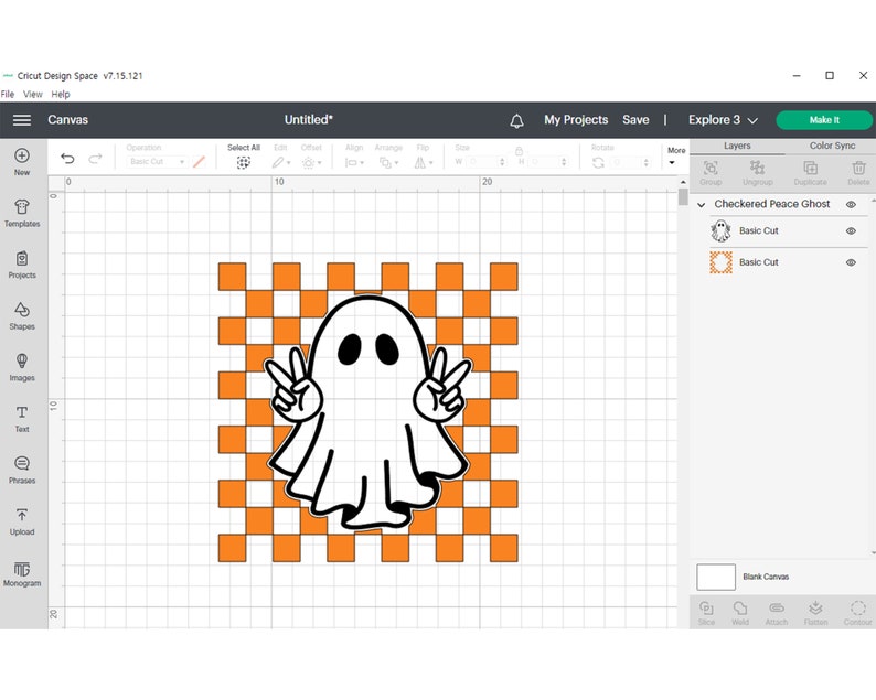 Checked Ghost Checkered Peace Ghost SVG, Halloween Svg, Cute Ghost, Spooky Season Svg ...