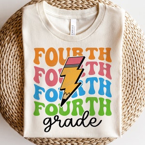 Fourth Grade SVG PNG, Back To School Svg, 4th Grade Teacher Svg, First Day of School Shirt, Svg Files For Cricut