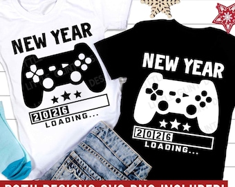 Neujahr laden SVG, Neujahr 2026 SVG, Game Controller Png, Neujahr Spiel Shirt, Sublimations Png, SVG-Dateien für Cricut